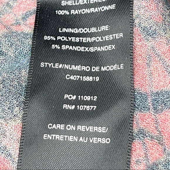 ALICE + OLIVIA Women’s Black Red ROMANTIC BUTTERFLY Print Elastic Waist Pants XS - Picture 10 of 10